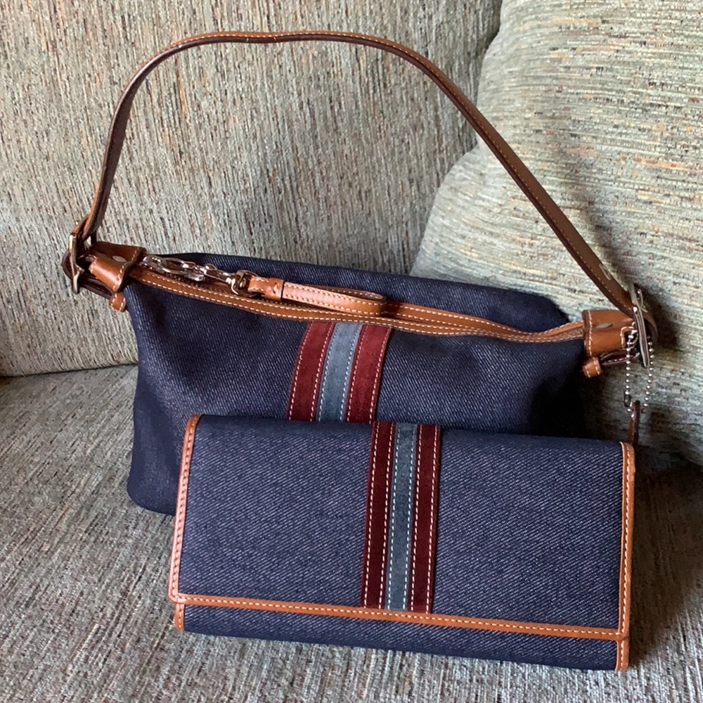 Coach denim handbag